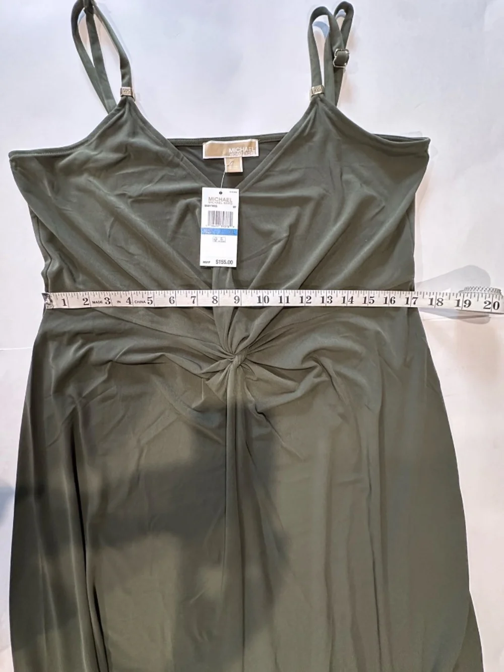 Michael Kors Women's Knot Front Sleeveless Green Dress - Size XL - NEW With Tags